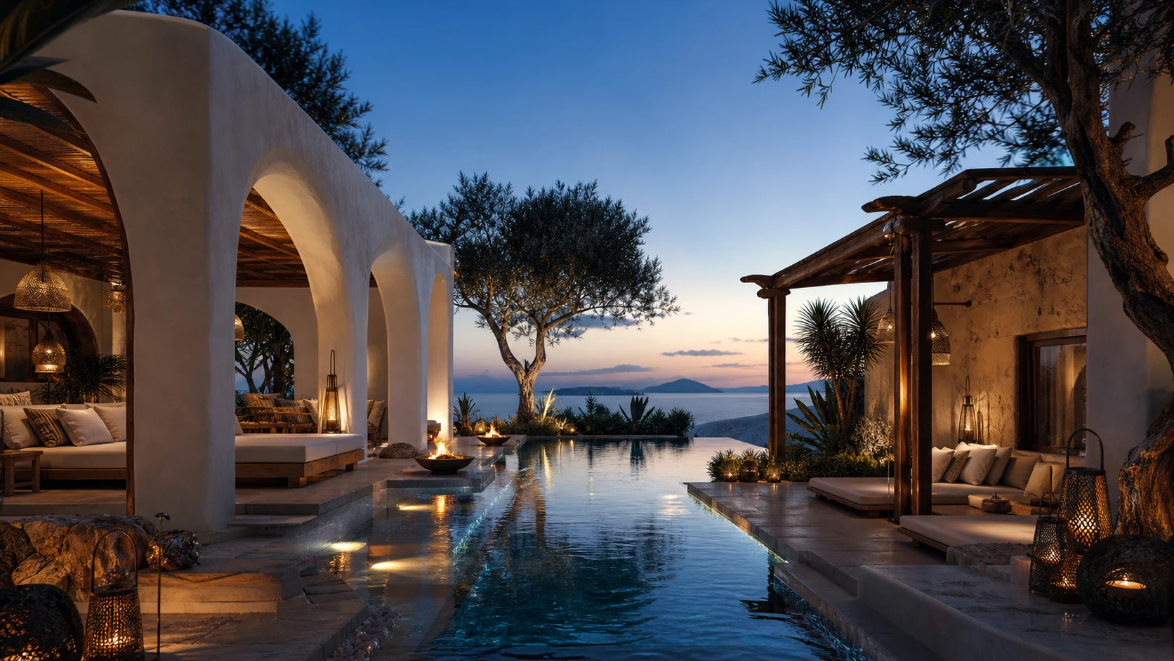 Didim kat karşılığı villa projesi için bohem Bali mimarisi